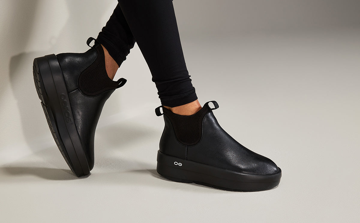 Women's OOmega Leather Londoner - Black
